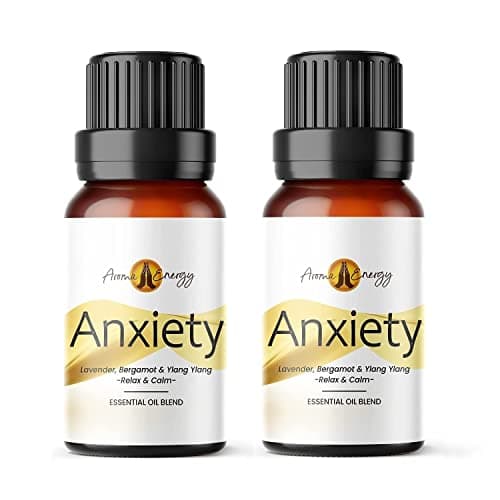 Image of Aroma Energy | Anxiety Essential Oil Blend - 20ml (2 x 10ml Bottles) - Contains Lavender, Bergamot & Ylang Ylang - 100% Pure & Natural