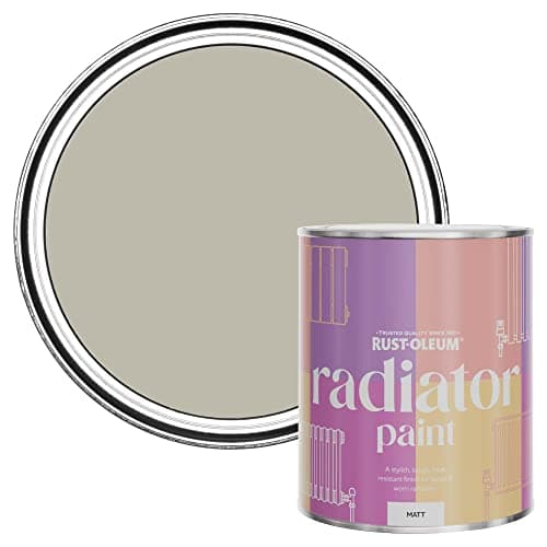 Image of Rust-Oleum Grey Radiator Paint in Matt Finish - Oyster 750ml