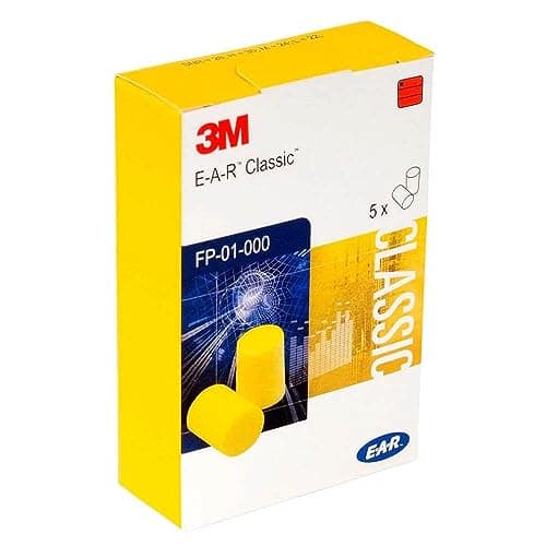 Image of 3M E-A-R Classic Earplugs, 28 dB, Uncorded, 5 Pairs/Box, FP-01-000