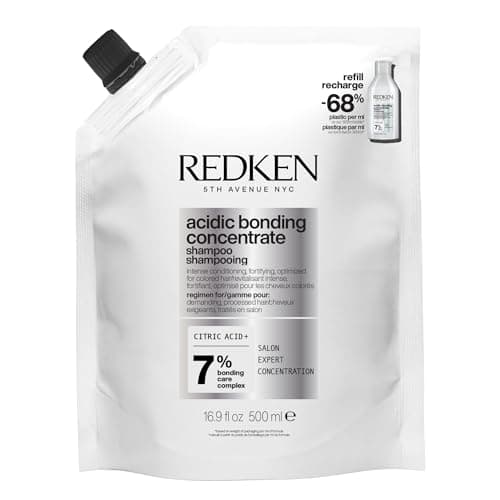 Image of Redken Haircare Acidic Bonding Concentrate (ABC) Shampoo, Ultra-Rich Formula, Intense Conditioning, Reduced Breakage, Colour Fade Protection, Refill Pouch, 500ml