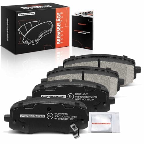 Image of Frankberg Brake Pad Set incl. 4x Pads Front Compatible with i10 PA i20 PB PBT Picanto SA Replace# 581010XA10, 581010XA01
