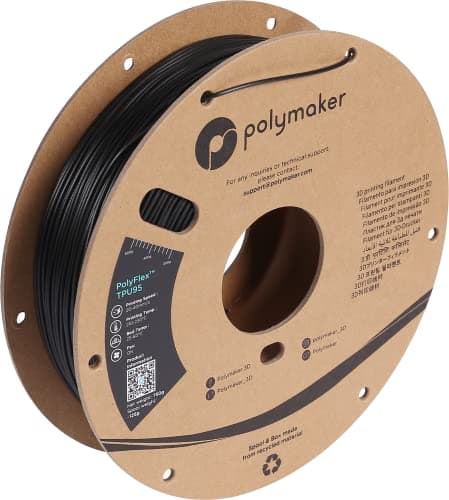 Image of Polymaker PD01001 PolyFlex TPU-95A Filament TPU Flexible 1.75 mm 750 g Black Pack of 1