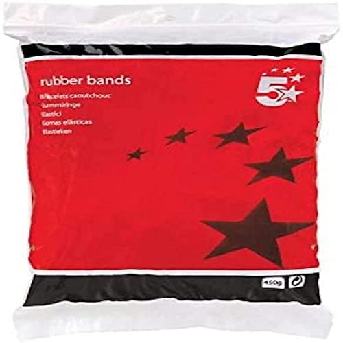 Image of 5 Star 296433 Office Rubber Bands No.36 Each 127x3mm Approx 460 Bands [Bag 0.454kg], Brown