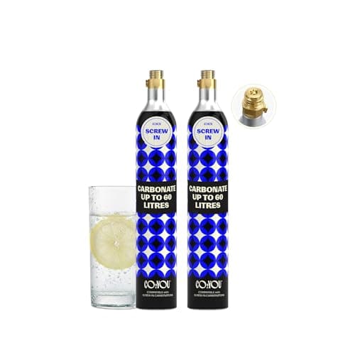 Image of Dual Pack CO2 YOU Gas Cylinder (SCREW IN) 60 Litre for Home Carbontators - Check Your Compatibility Below