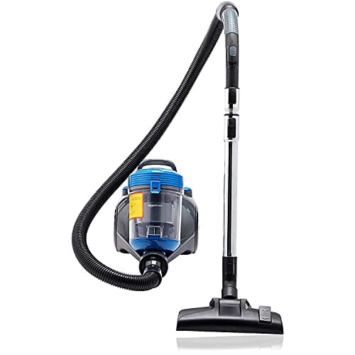 Image of Amazon Basics Powerful Cylinder Bagless Vacuum Cleaner For Hardfloor & Carpet, HEPA Filter, Compact and Lightweight Vacuum, 700W, 2.0L (UK), Blue