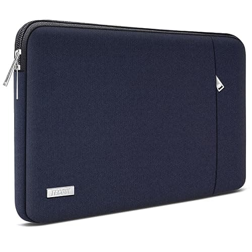 Image of TECOOL 13 Inch Laptop Case Sleeve For MacBook Air 13 13.6 inch M4/A3240 2025 M3/A3113 2024 M2/A2681 M1/A2337 2022-2018, Macbook Pro 13 inch M2 M1 2022-2017,Protective Macbook case Sleeve,Dark Blue