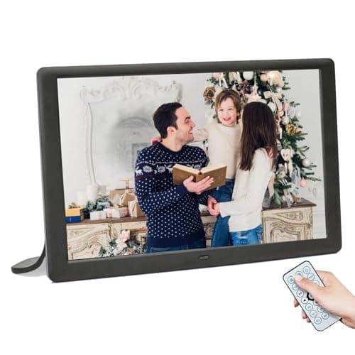 Image of Zedify 10.1 inch Digital Photo Picture Frame 1280x800 IPS Display with Photo Music Video Player Calendar Alarm, Auto Power On/Off, Wall Mountable with Remote, Gift for Family & Friends