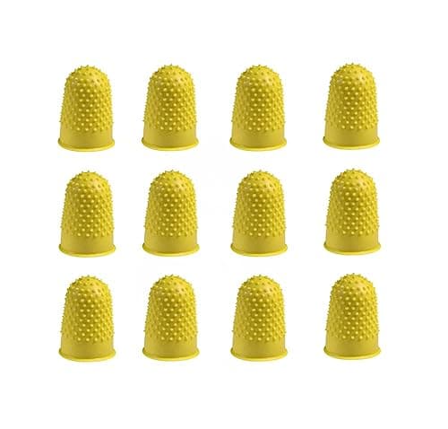 Image of Q-Connect Thimblettes Size 2 Yellow (Pack of 12)