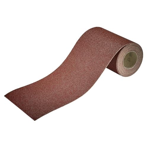 Image of wolfcraft adhesive sandpaper roll, 4m x 115 mm I 1740000 I grit 80 I for wood and metal I for orbital sanders and hand sanders