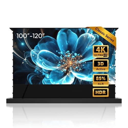 Image of NothingProjector ALR Projector Screen for UST Projector, Motorized Floor Rising Screen, Electric Screen with Remote, Home Cinema 4K UHD, 85% Ambient Light Rejecting, 120 Inch, Classic Series
