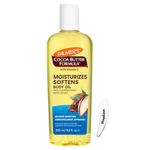 Image of Palmer’s Cocoa Butter Formula Moisturising Body Oil 250ml with Vitamin E and Cosmetic Spatula – Fast-Absorbing, Non-Greasy Hydration for Dry.