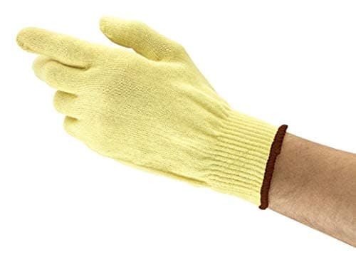 Image of Ansell HyFlex 70-205 Safety Work Gloves, Cut Resistant, Mechanical Protection, Industrial PPE, Yellow, Size L (12 Pairs)