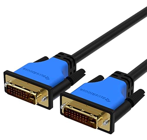 Image of BlueRigger DVI to DVI Cable (3M / 10FT) – Monitor Cable, Dual Link, 24+1 DVI-D Male to Male, Digital Video Cable - for Gaming, LCD Monitor, Laptop, Projector