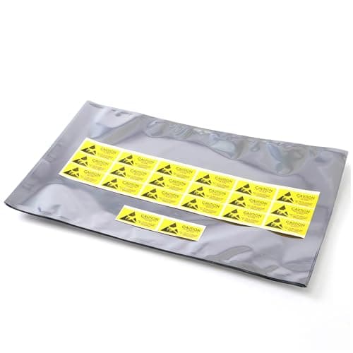 Image of LJY Large Anti Static Bags Open Top 25.5 x 40 cm, Antistatic Bag ESD Shielding Storage for Electronic Components, Motherboards, Graphics Cards and Hard Drives (20 Pcs 25.5×40cm)
