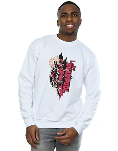 Image of Marvel Men's Deadpool Lady Deadpool Sweatshirt White X-Large