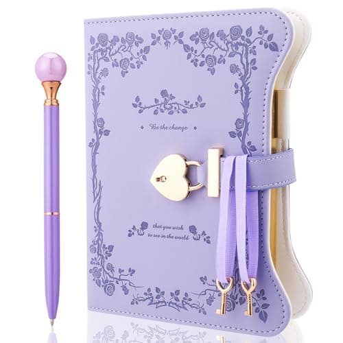 Image of Candcamp Diary with Lock for Girls, Purple Journal with Lock Kids Password Journal Notebook Kit with Pen for Back to School Birthday Festival Present