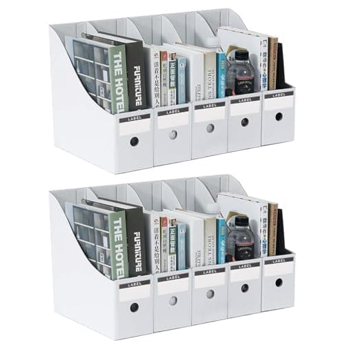 Image of DUOAIKE Magazine File Holder Pack of 10,for Files,Papers, Documents & Stationary, Recyclable Magazine Rack for Home,Office Desk & Shelves,School Dormitory Office Home (6)