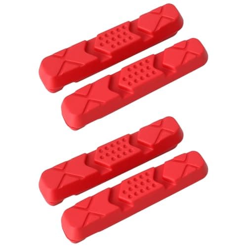 Image of EMSea 4pcs Bike Brake Pad Inserts Rubber Pad Compatible with BROMPTON, Red