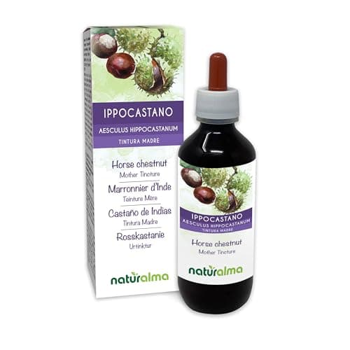 Image of Horse Chestnut (Aesculus hippocastanum) Seeds Alcohol-Free Mother Tincture Naturalma - Liquid Extract Drops 200 ml - Food Supplement - Vegan