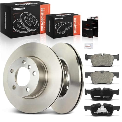 Image of Frankberg Brake Kit incl. 2x Brake Disc + 4x Brake Pad Front Compatible with 3 Series Touring F31 1 Series F20 3 Series F30 F80 4 Cabriolet F33 F83 Replace# 34116850568