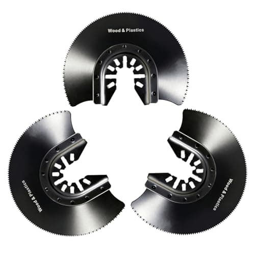 Image of 3 Pcs 88mm Round Oscillating Multi Tool Blades, High Carbon Steel Oscillating Saw Blades, Universal Oscillating tool Accessories - Wood, Plastic, Drywall Compatible with Dremel Fein Multimaster Makita
