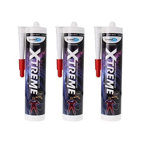 Image of Bond-It 3 X Xtreme White Anti-Mould Silicone Sealant EU3 Cartridge 310ml - a flexible, permanently waterproof sealant ideal