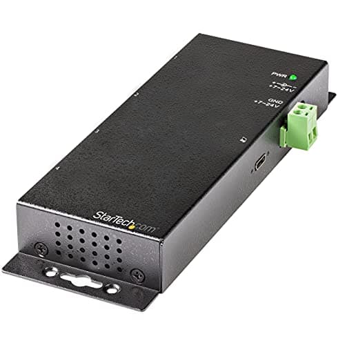 Image of StarTech.com 4 Port USB C Hub 10Gbps - Metal Industrial USB-C Hub - 2x USB-C & 2x USB-A - ESD Surge Protection - USB-C or USB-A Host - Self-Powered Mountable USB 3.1 Gen 2 Type-C Hub (HB31C2A2CME)