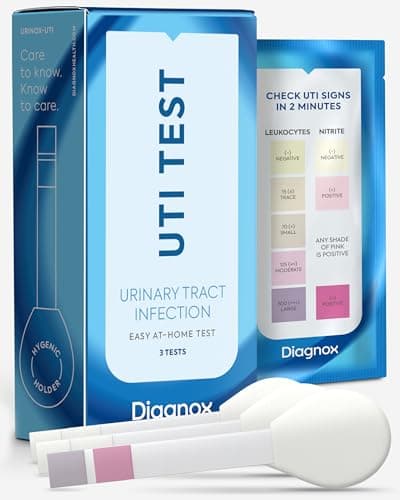 Image of Urinary Tract Infection Urine Test Strips | UTI Test Strips for Women & Men | High Precision Leukocyte and Nitrite Testing at Home | Individually Packed and Bigger Strip (3)