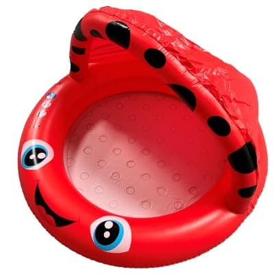 Image of A2Z 4 Kids Inflatable Baby Play Pool with Shade Canopy Ladybird Red 97 x 66cm Paddling Pool for Toddlers Garden Beach Outdoor Water Fun Quick Inflation Age 2 Plus