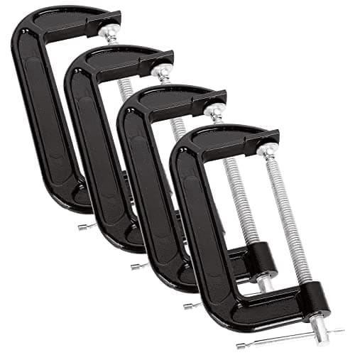 Image of ASelected 4PCS G Clamp 6inch (150mm) Heavy Duty Screw G-Clamps- Industrial Strength C Clamp Set for Woodworking Welding Building Automotive Repair 6-Inch Jaw Opening