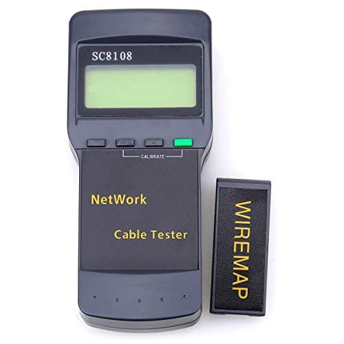 Image of SC8108 Network Cable Tester CAT5 CAT6 RJ45 LAN Phone Cable Wire Testing Tool with Wiremap Adapter