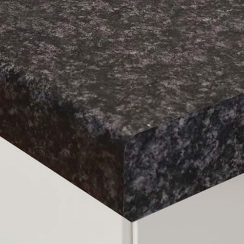 Image of Jet Laminate Kitchen Worktop, Laminated Surface, 2m x 600 mm x 28 mm, Easy Install
