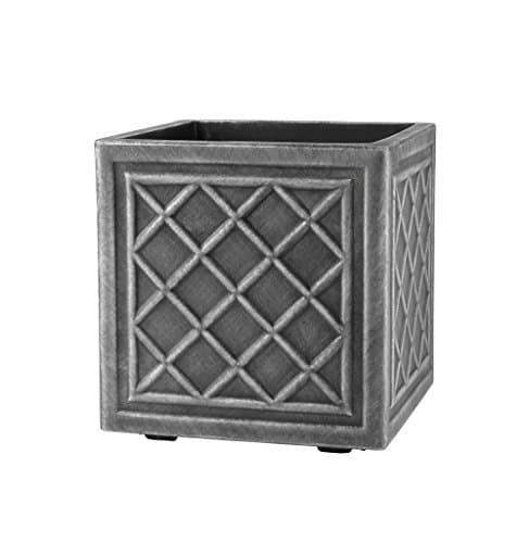 Image of Stewart Square Planter, Lead Effect, 32 cm