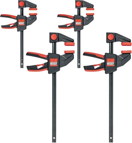 Image of BESSEY EZM-EZL-Set One Handed 4 Piece Clamp Set (2 x EZM 15-6, 2 x EZL 30-8)