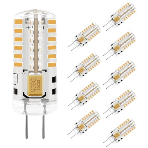 Image of MDee G4 LED Bulbs Warm White 2700K, 1.8W 2 Pin Light Bulbs(Equivalent to G4 Halogen Bulb 20W), AC/DC 12V, 180LM, Non-Dimmable, Energy Saving Capsule Bulb for Cooker Hood Cabinet Lighting, 10Pack