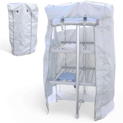 Image of Tarrapu Heated Airer Cover for 3 Tier Clothes Airers: Premium Drying Rack Cover Compatible with DrySoon, Black+Decker, and More – Electric Clothes Dryer Covers to Help Speed Up Drying