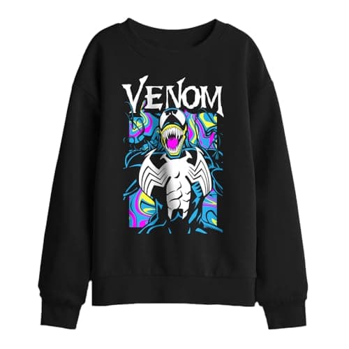 Image of Marvel Marbled Venom Kids Sweatshirt, Black, 9-11