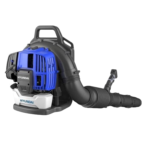 Image of Hyundai Petrol Backpack Leaf Blower, 170mph, 52cc 2 Stroke Engine With Support Harnesses, Anti-vibration, 55 Mins Per Litre Of Fuel