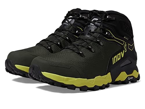 Image of INOV8 Men's Roclite Pro G 400 GTX V2 Hiking Boots Shoes, Olive/Black/Yellow, 9 UK
