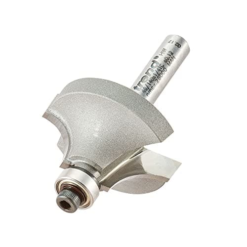 Image of Trend Professional Bearing Guided Ovolo Router Cutter, 9.5mm Radius, 1/4 Inch Shank, 32mm Cut Diameter, 16mm Cut Length, Two Bearings, TCT, 46/140X1/4TC