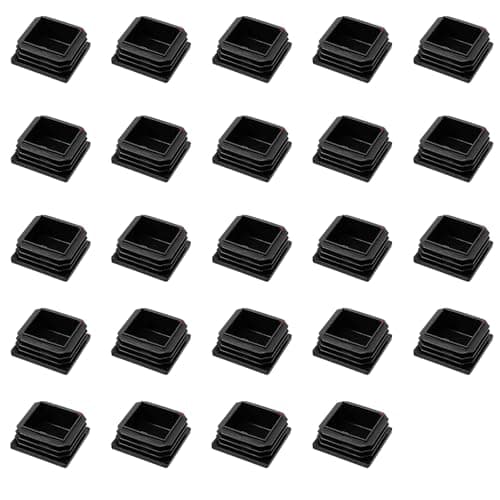Image of 40 * 40mm Square Plastic Plugs,Square Plastic End Caps in 24pcs,Chair Leg Pipe Tube Insert Blanking Cover,End Cover Caps for Furniture,Tables,Chairs
