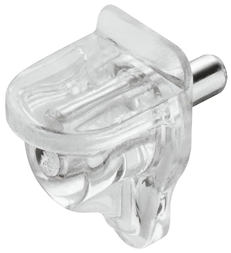 Image of JAM2DAY 12 x Shelf Support Studs Pegs for 3mm Hole - Strong 60kg Load Capacity (3mm Clear with Steel Peg)