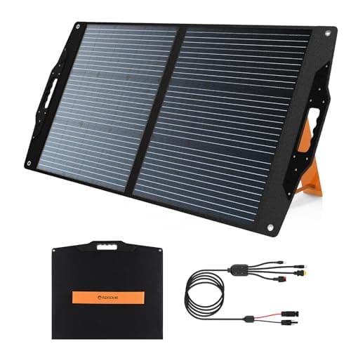 Image of FlexSolar 100W Portable Solar Panel,Foldable Solar Charger with USB/Type-C/DC Port,Compatible with Phones/Laptop/Power Station for Camping,Hiking,RV,Off-Grid Home