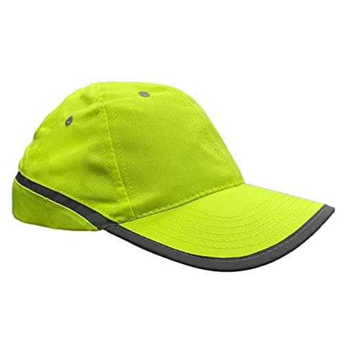 Image of G5 APPAREL Adults Fluorescent Yellow Hi Vis Baseball Cap with Reflective Trim