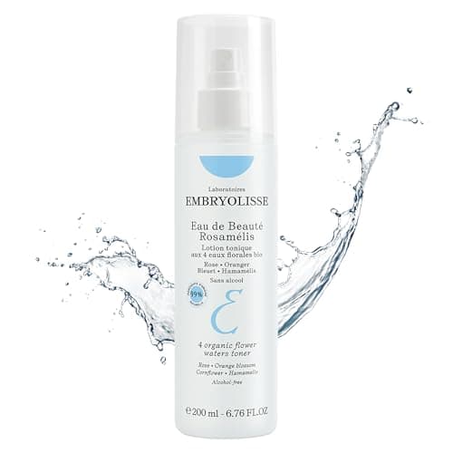 Image of Embryolisse Eau De Beauté Rosamélis, Gentle Tonic Lotion Soften and Re-Texturise Skin, Healthy, Youthful Glow, Rich with Rose, orange blossom, cornflower and hamamelis - 200ml (Packaging May Vary)