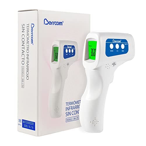 Image of Berrcom Forehead Thermometer for Adults Non Contact Infrared Children Thermometer Digital Baby Thermometer 3 in 1 Forehead Thermometer with Instant Reading, Fever Alarm, LCD Display, °C/°F Switch