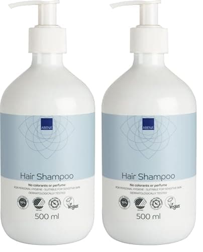 Image of ABENA Shampoo For Hair Care | 500ml Mild & Nourishing Simple Shampoo Formula | Free Fragrance & Colourant Free, Suitable For All Hair Types, Including Curly, Coloured, Hard Water, Oily Hair And More