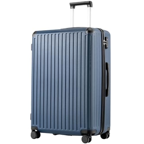 Image of COOLIFE 28 Inch Large Suitcase – Hardshell Trolley Lightweight ABS+PC Luggage with 360° Silent Wheels & TSA Lock, Telescopic Handle for Business Trip,Long Haul Travel & Family Holidays,Dark Blue