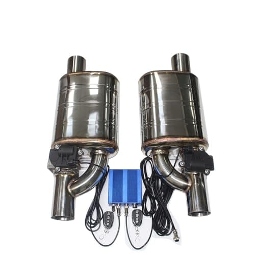 Image of Car Exhaust End Pipe Car Exhaust System Electric Valve Control Pipe Kit Adjustable Angle Silencer Stainless Universal(Remote 63MM)