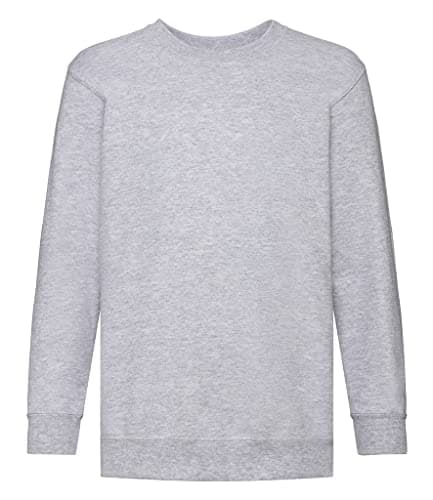 Image of Fruit of The Loom Childrens Raglan Sleeve Sweatshirt Heather Grey 3-4